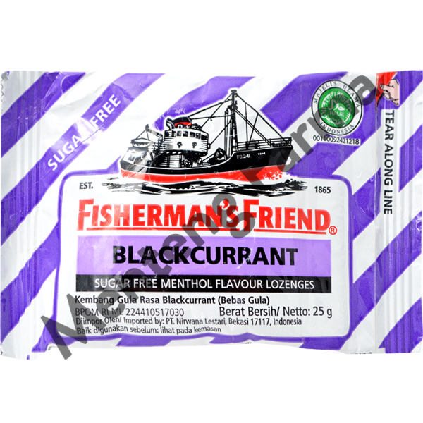 Fisherman s Friend Blackcurrant Sugar Free - Permen Pelega Tenggorokan For Cheap