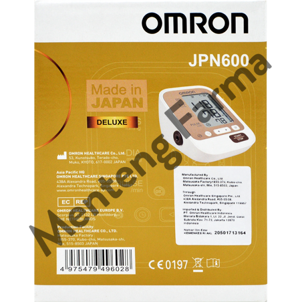 Omron Blood Pressure Monitor JPN-600 - Alat Pengukur Tekanan Darah Fashion