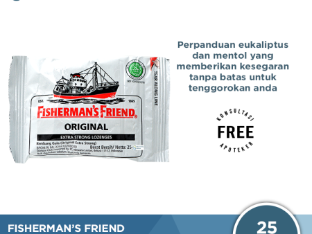 Fisherman s Friend Original Extra Strong - Permen Pelega Tenggorokan Online Sale