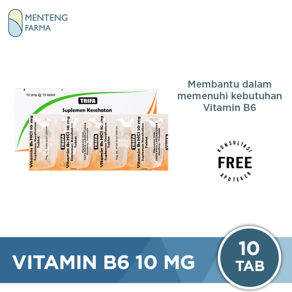 Vitamin B6 10 mg 10 Tablet - Suplementasi Vitamin B6 Online Sale