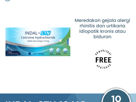 Indal-CTN 10 Tablet - Obat Alergi For Sale