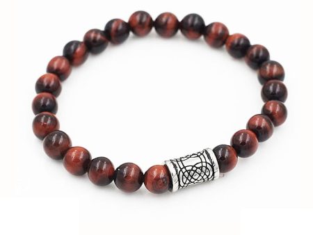 Tiger Eye Knotwork rannekoru - Ruskea Online