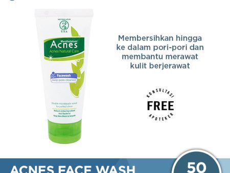 Acnes Natural Care Face Wash Deep Pore Cleanser 50 Gr - Membersihkan Hingga ke dalam Pori Pori Online now