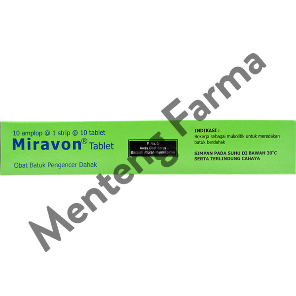 Miravon 10 Tablet - Untuk Batuk Berdahak Hot on Sale