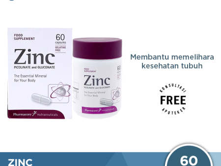 Zinc Picolinate and Gluconate 60 Kapsul - Suplemen Kesehatan Online Sale