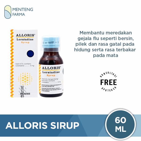 Alloris Sirup 60 ml - Meredakan Flu dan Pilek Online Hot Sale