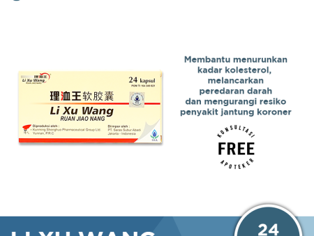 Li Xu Wang Soft Capsule Isi 24 - Obat Pelancar Darah, Kolesterol, Kesehatan Jantung, dan Gejala Stroke Supply