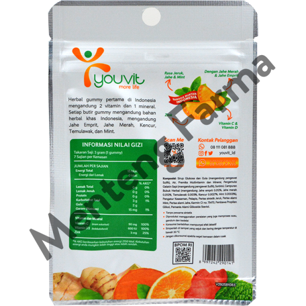 Youvit Herb & Vitamin 7 Gummies - Vitamin Kesehatan Tubuh Supply