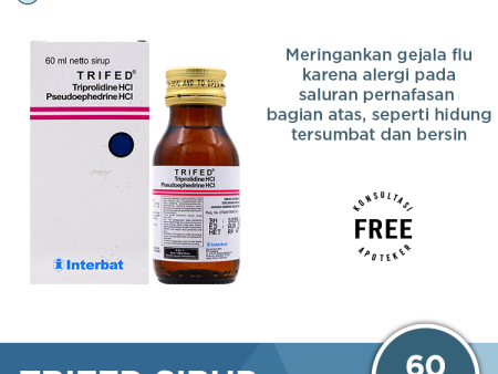 Trifed Sirup 60 mL - Obat Pilek Flu Karena Alergi on Sale