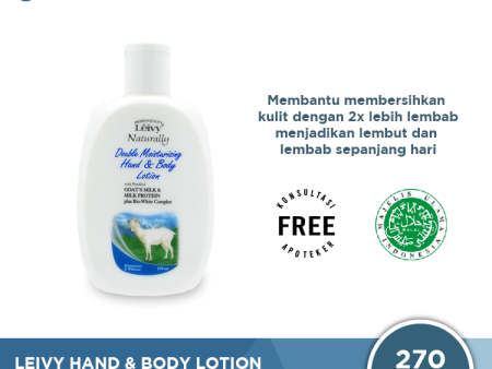 Leivy Hand and Body Lotion Goats Milk 270 mL - Melembapkan dan Mencerahkan Kulit For Cheap