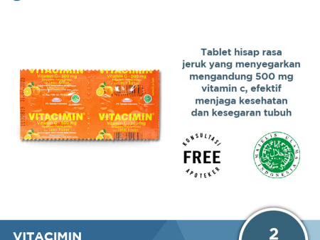 Tablet Hisap VITACIMIN Orange - Vitamin Daya Tahan Tubuh Discount