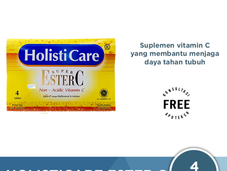 Holisticare Ester C 4 Tablet - Suplemen Vitamin C & Daya Tahan Cheap