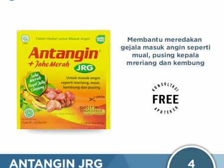 Antangin JRG 4 Tablet - Obat Masuk Angin, Meriang, Mual, Pusing Online