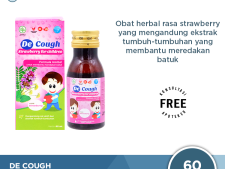 De Cough Rasa Strawberry Sirup Anak 60 mL - Meredakan Batuk Anak For Cheap