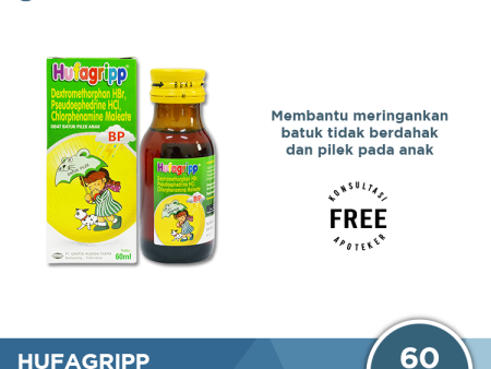 Hufagrip Hijau Obat Batuk Pilek Anak 60 mL Cheap