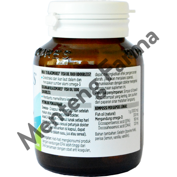 Blackmores Odourless Fish Oil 1000 mg - Isi 30 Kapsul Lunak Sale