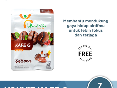 Youvit Kafe G 7 Gummies - Booster dengan Ekstrak Kopi Discount