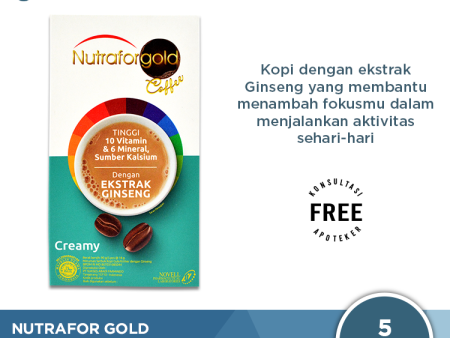 Nutrafor Gold Coffee Creamy - Kopi Ekstrak Ginseng For Cheap