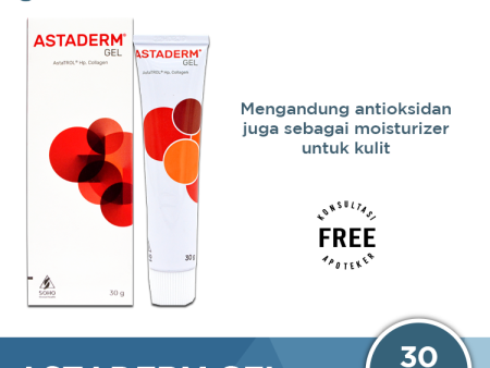 Astaderm Gel 30 Gr - Gel Pelembab dengan Antioksidan dan Kolagen Online Hot Sale