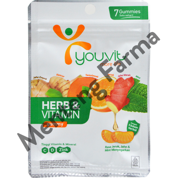 Youvit Herb & Vitamin 7 Gummies - Vitamin Kesehatan Tubuh Supply