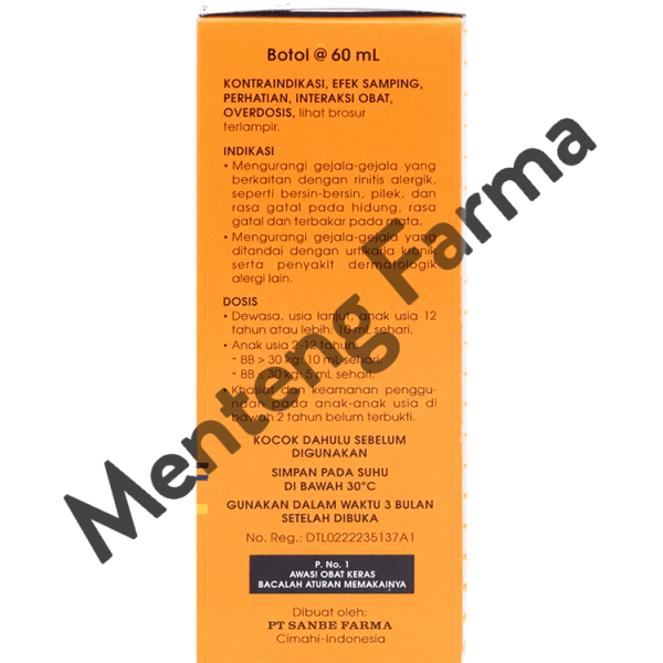 Alloris Sirup 60 ml - Meredakan Flu dan Pilek Online Hot Sale