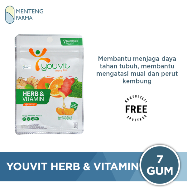 Youvit Herb & Vitamin 7 Gummies - Vitamin Kesehatan Tubuh Supply