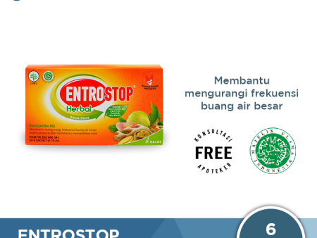 Entrostop Herbal Dewasa 6 Sachet - Obat Diare Dengan Bahan Alami For Discount