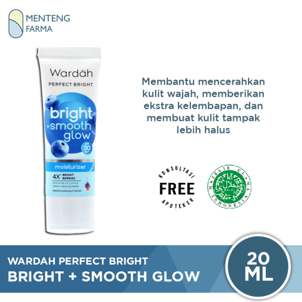 Wardah Perfect Bright Moisturizer + Smooth Glow SPF 30 20 mL- Pelembab Kulit Normal dan Kering Online Hot Sale