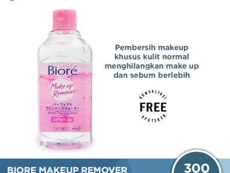 Biore Make Up Remover Perfect Cleansing Water Soften Up 300 ML - Pembersih Makeup Untuk Kulit Normal Dan Kering Online