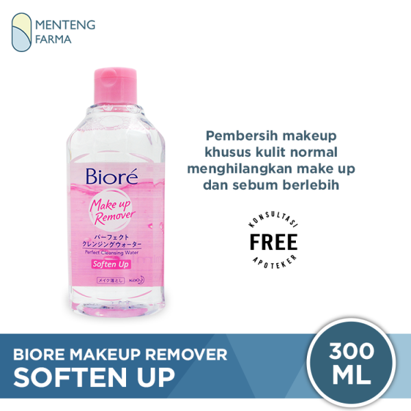 Biore Make Up Remover Perfect Cleansing Water Soften Up 300 ML - Pembersih Makeup Untuk Kulit Normal Dan Kering Online