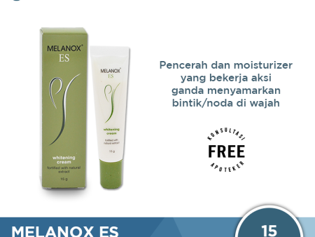 Melanox Es Cream 15 Gram - Krim Pencerah dan Pelembab Kulit Wajah For Sale